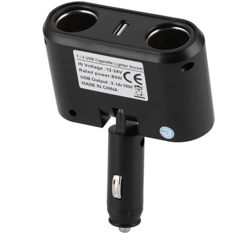 Dual-USB-Schnellladeadapter für Zigarettenanzünder im Auto, 12–24 V, universell