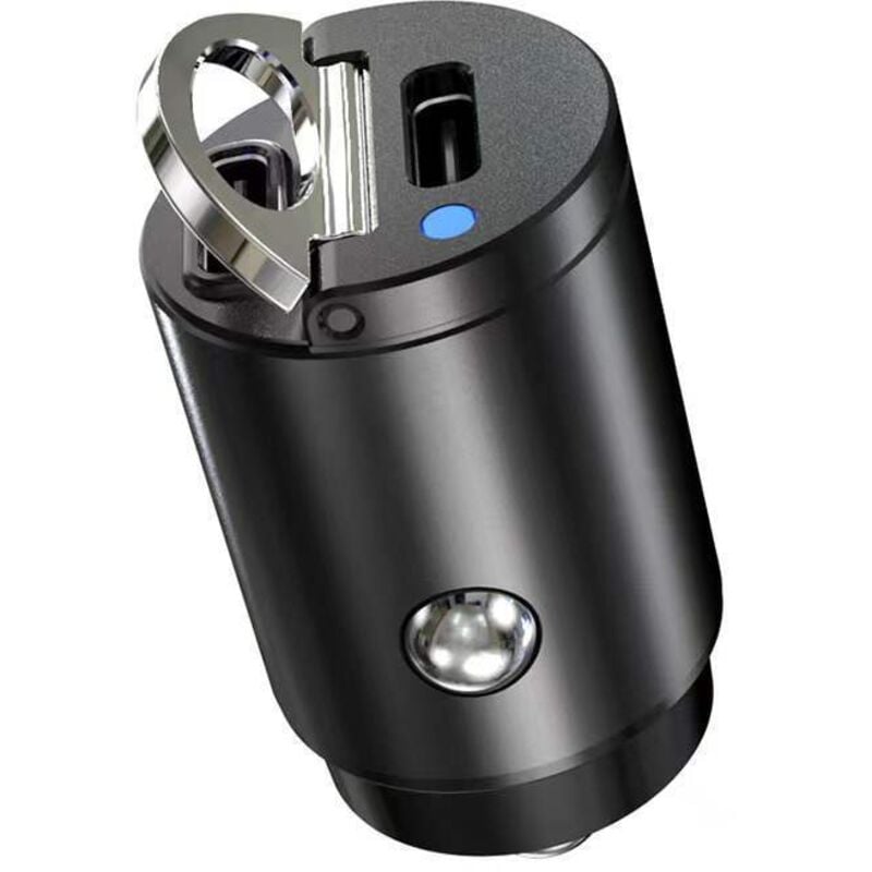 Image of Dual USB Typ-C PD Autotelefon-Ladeadapter Schwarz 30W Schnellladung-RAPANDA