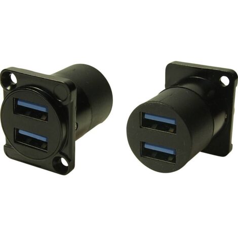 DUAL USB3.0 A-A FT BLACK METAL CSK Adaptateur/prolongateur CP30088 Cliff Contenu: 1 pc(s)