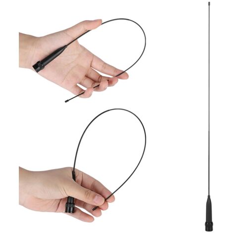 Dualband-Funkgerät (144/430 MHz) mit BNC-Anschluss und flexibler Antenne, 10 W UV-Licht