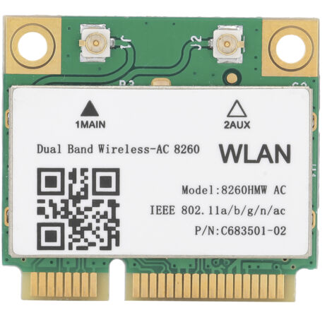 Dualband-Gigabit-WLAN-Karte 2,4 GHz/5 GHz Bluetooth 4.1 Mini PCIe 802.11ac 867 Mbit/s 8260 HMW