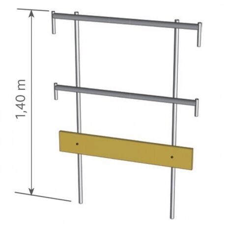 DUARIB - Garde-corps de montage d'extremité - pour échafaudage MULTI 4X - acier galvanisé