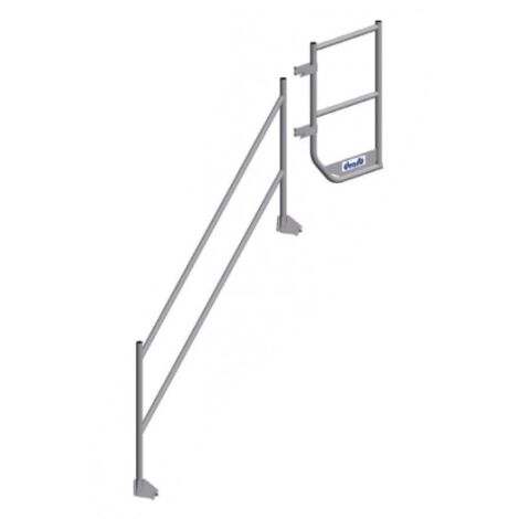 DUARIB - Garde-corps rampant - hauteur : 1.1m - pour échafaudage MULTI 4X - aluminium