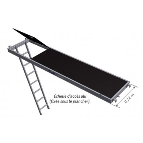 DUARIB - Plancher à trappe et échelle - pour échafaudages F3000, F3000 ALU et MULTI 4X - aluminium
