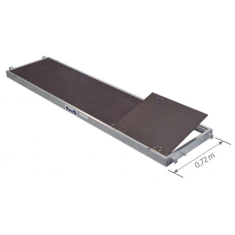 DUARIB - Plancher à trappe - largeur 0.72m - pour échafaudages F3000, F3000 ALU et multi4x - aluminium