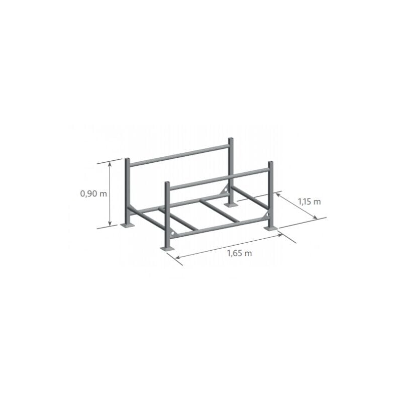 DUARIB - Rack de stockage 1500 x 1000 - acier galvanisé