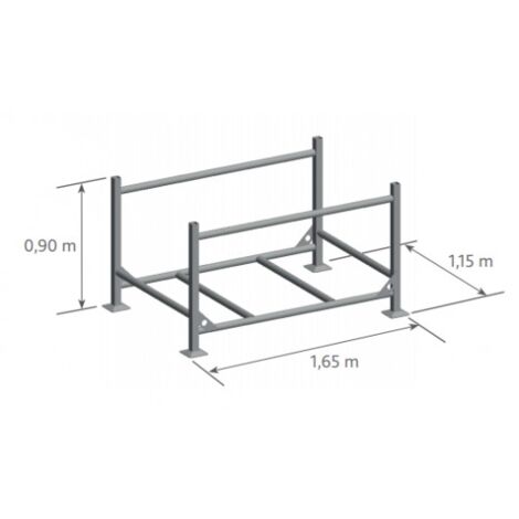 DUARIB - Rack de stockage 1500 x 1000 - acier galvanisé