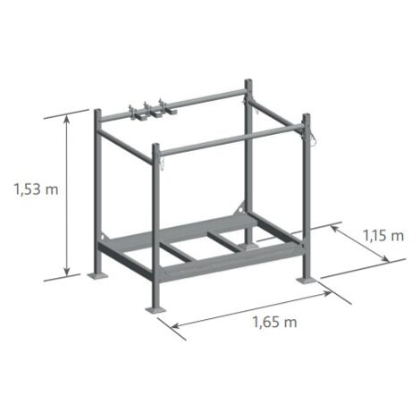 DUARIB - Rack de stockage pour cadres verticaux - acier galvanisé