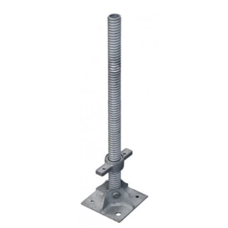 DUARIB - Semelle à vis orientable réglable sur 0.30m - 0.49m - pour échafaudages F3000, MULTI 4X et F3000 ALU