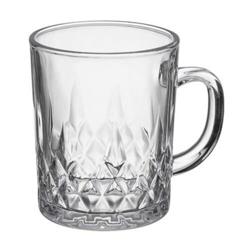 Dubliner Glasbecher 240 ml für Kaffee, Tee, farbloses Glas, Muster 2