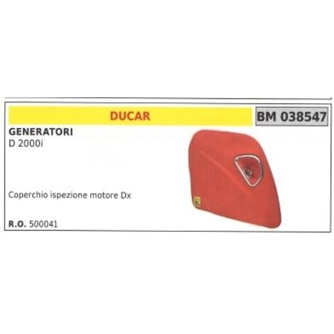 DUCAR couvercle d'inspection du moteur droit pour générateur D 2000i