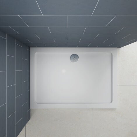 Ducha Casa 80x70cm Plato de ducha rectangular antideslizante y antibacteriana, las piezas desagüe incluido