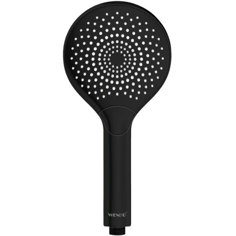 Ducha de 12 cm de ahorro de agua negra