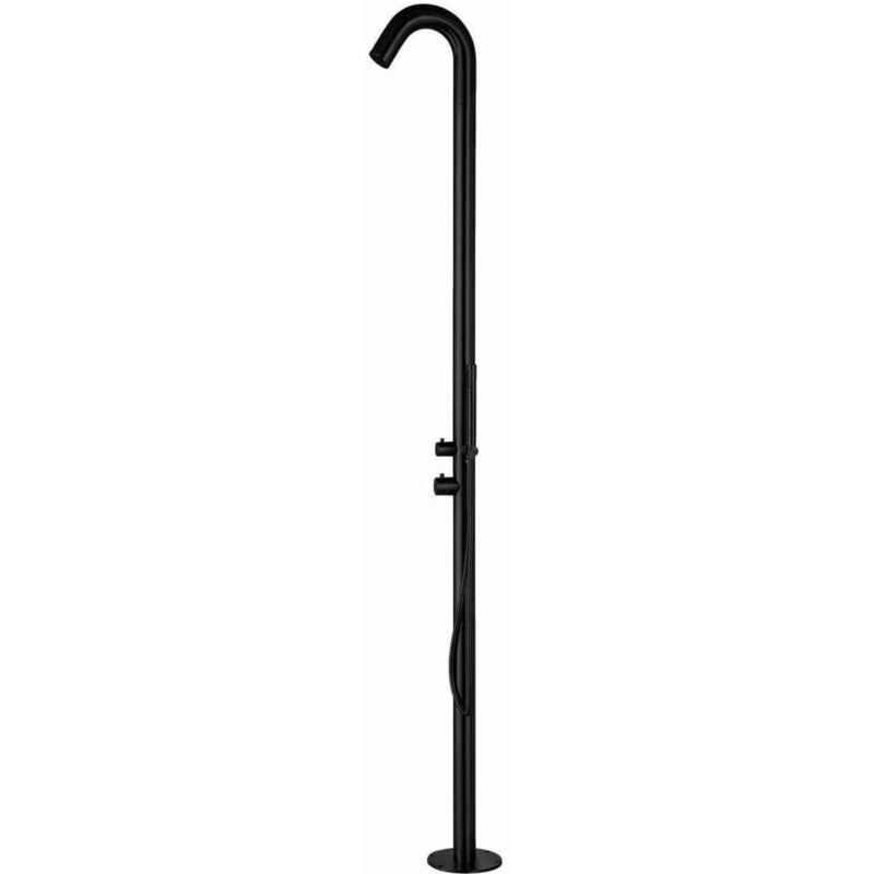 

Ducha de exterior Acero satinado Negro cm 228,9x18x25 ALGHERO BLACK - Sined