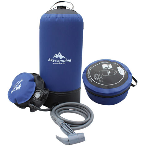 Ducha de camping con bomba - Ducha solar de camping de 11 l con bomba - Bolsa de agua plegable para senderismo, festivales, escalada y actividades al aire libre