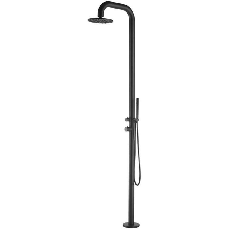 

Ducha de jardín negra de alta calidad cm 220x25x54,5 PULA BLACK - Sined