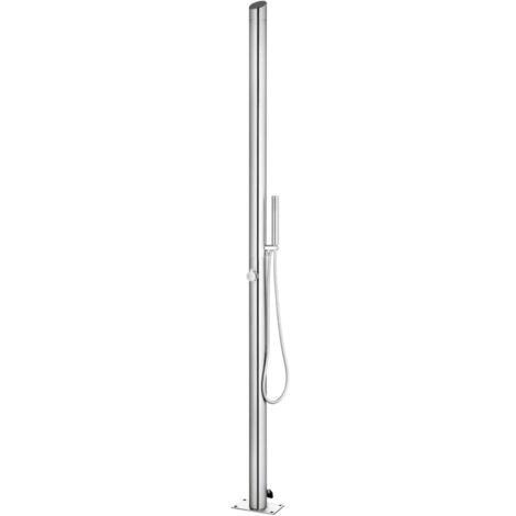 Ducha de jardín acero inoxidable 220 cm vidaXL