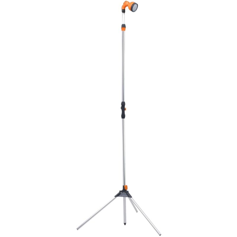 

vidaXL Ducha de jardín con trípode aluminio 221 cm - Plateado