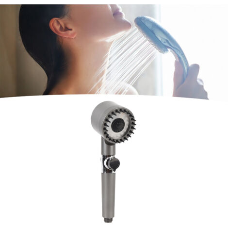 [Ducha de mano con filtro] + [Ducha de mano multifuncional] + [Ducha de mano flexible con 5 tipos de chorro] + [Telescópica, cromada]