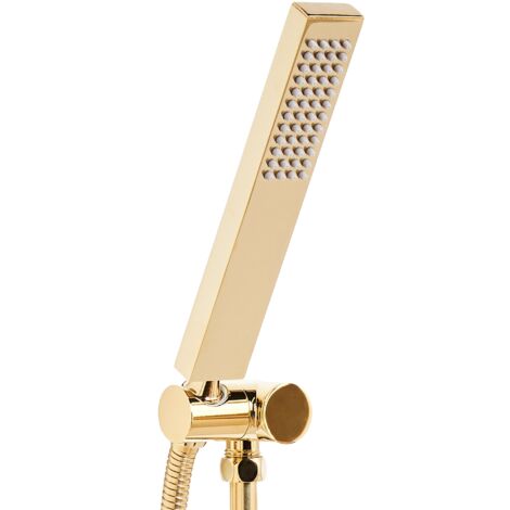 Ducha de mano moderno clásico rectangular 1 modo de rociado metal dorado Tabacal