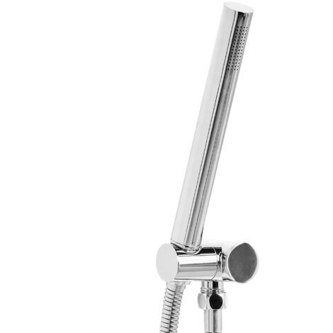 Ducha de mano moderno minimalista clásico redondo 1 modo de rociado metal plateado Marfau