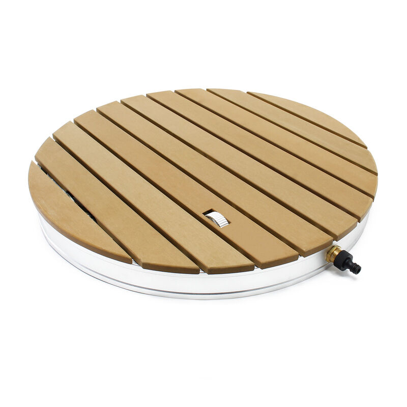 

Wiltec - Ducha de piscina para jardín redonda Diámetro 70cm Madera compuesta Altura chorros 4m Ducha exterior