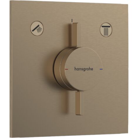 Ducha empotrada mecánica de bronce cepillado DuoTurn E de HANSGROHE