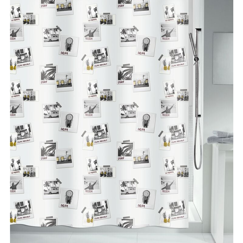 

M S V - Cortina de ducha MSV Polan multicolor 180cm - Multicolore