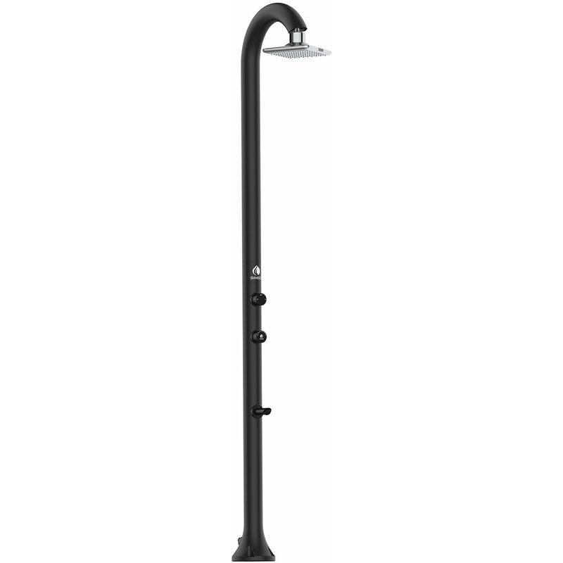 

Ducha negra con ducha superior de LEDs cm 17,5x17,5x223,5 LUNA-BLACK-LED-QUADRO - Sined