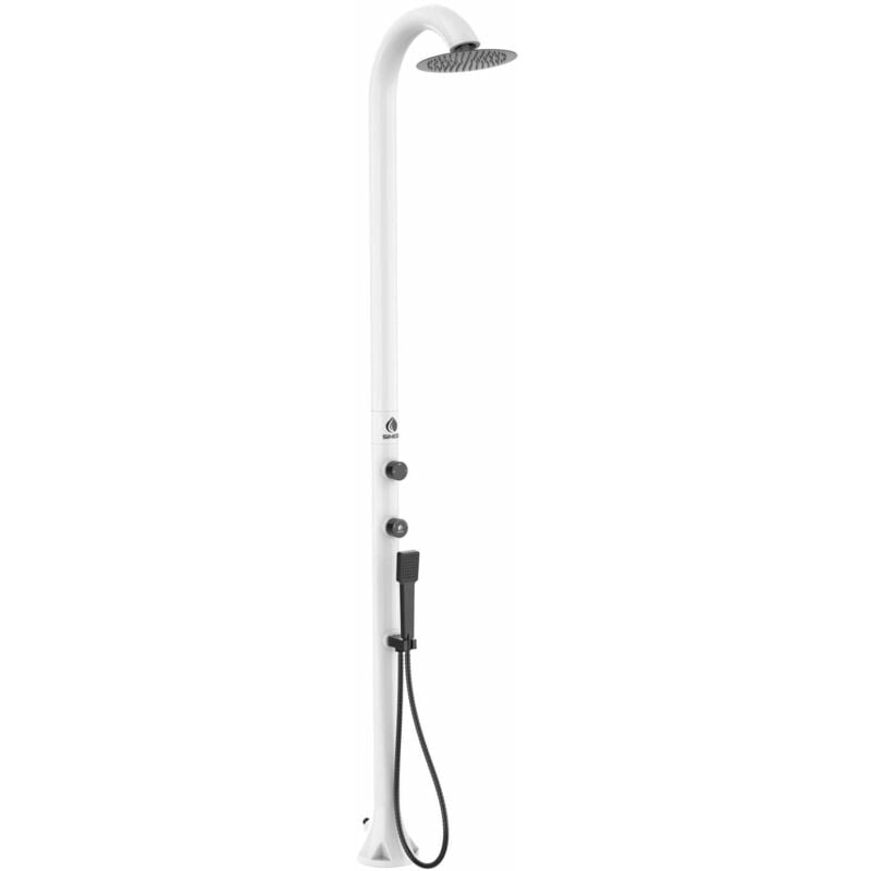 

Ducha con ducha de mano para uso exterio cm 17,5x17,5x223,5 LUNA-WHITE-HAND - Sined