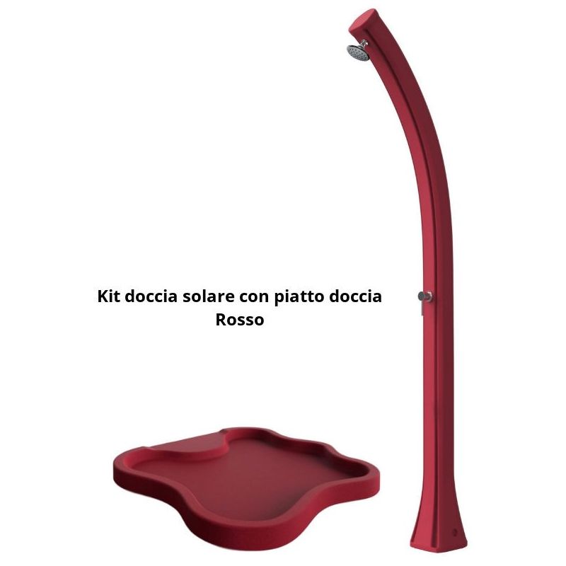 

Ducha de agua caliente con plato cm 19x17x215 DOCCIALAGHETTO ROSSA - Arkema Design-prodotto Made In Italy