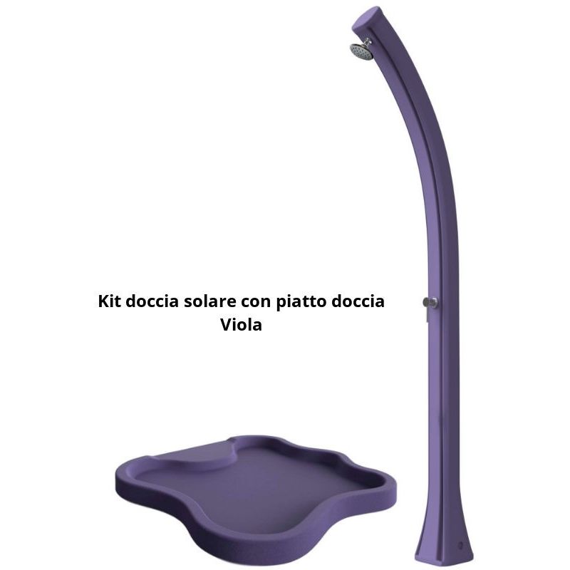 

Ducha caliente solar con placa cm 19x17x215 DOCCIALAGHETTO VIOLA - Arkema Design-prodotto Made In Italy