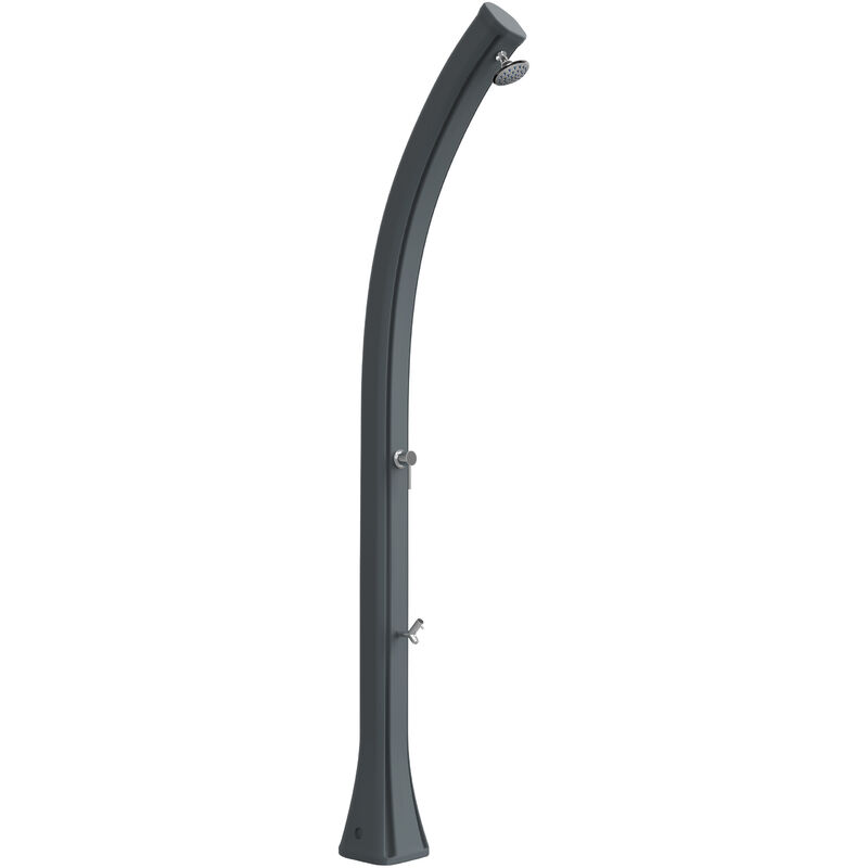 Arkema Design - Happy - Ducha Solar Para Piscina Con Lavapiés, Antracita (H120/7016)