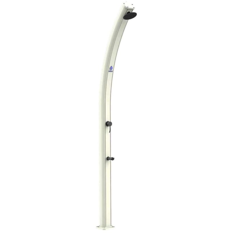 Ducha Solar De Aluminio Blanca Cm 15,4X15,7X226 Sined Emi Bianca - Blanco