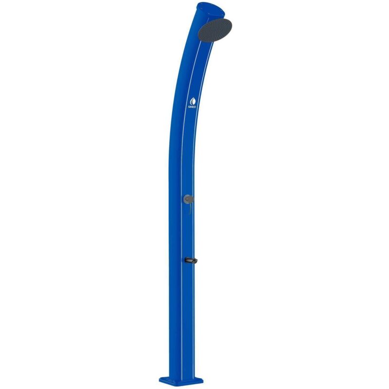 Ducha De Aluminio Azul Con Energía Solar Cm 20X20X226 Sined Doccia Dafne Blu