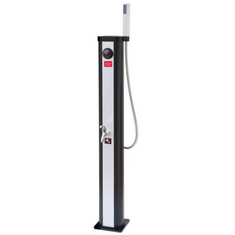 Ducha solar exterior Ubbink Solaris ELITE - Depósito 18L - Mezclador y ducha - Ø15 x H118 cm