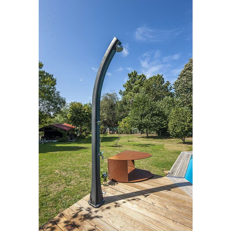 Gre - Ducha Solar Jardin 25 Lts Resina Curva Piscinas