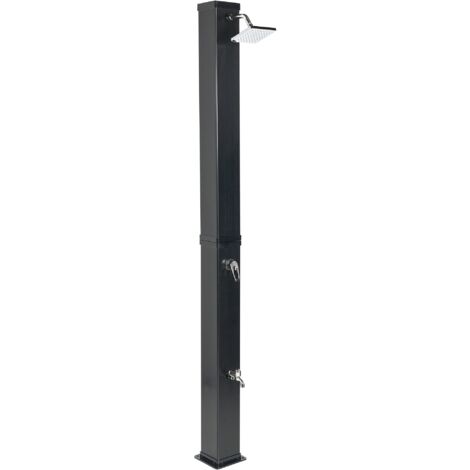 Ducha solar independiente de exterior PVC con energía solar negro Yaracuy