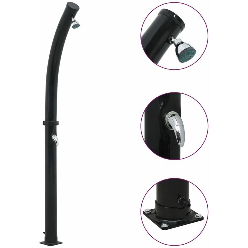 

Ducha solar negra 214 cm 20 L - Negro