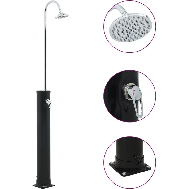 

Ducha solar negro 214 cm 20 L - Negro