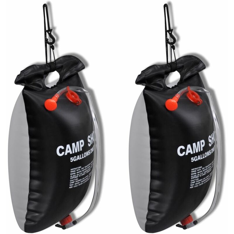 

Ducha solar portátil de camping 20 L 2 unidades