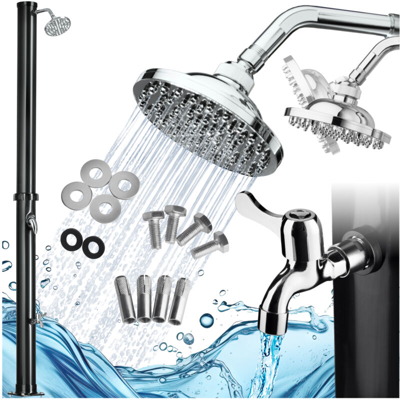 Ducha Solar Tinto 20 L - Ducha Solar De Terraza, Ducha De Jardín, Ducha Exterior Para Porche Sin Electricidad