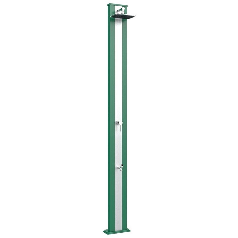 

Arkema Design-prodotto Made In Italy - Spring S Ducha exterior verde y de acero cm 26x12x228 CV-A220/6016-I