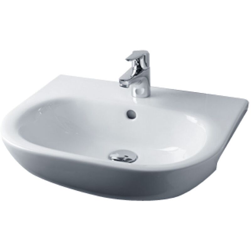 Lily Semi-Recessed Basin 520mm Wide 1 Tap Hole - Duchy