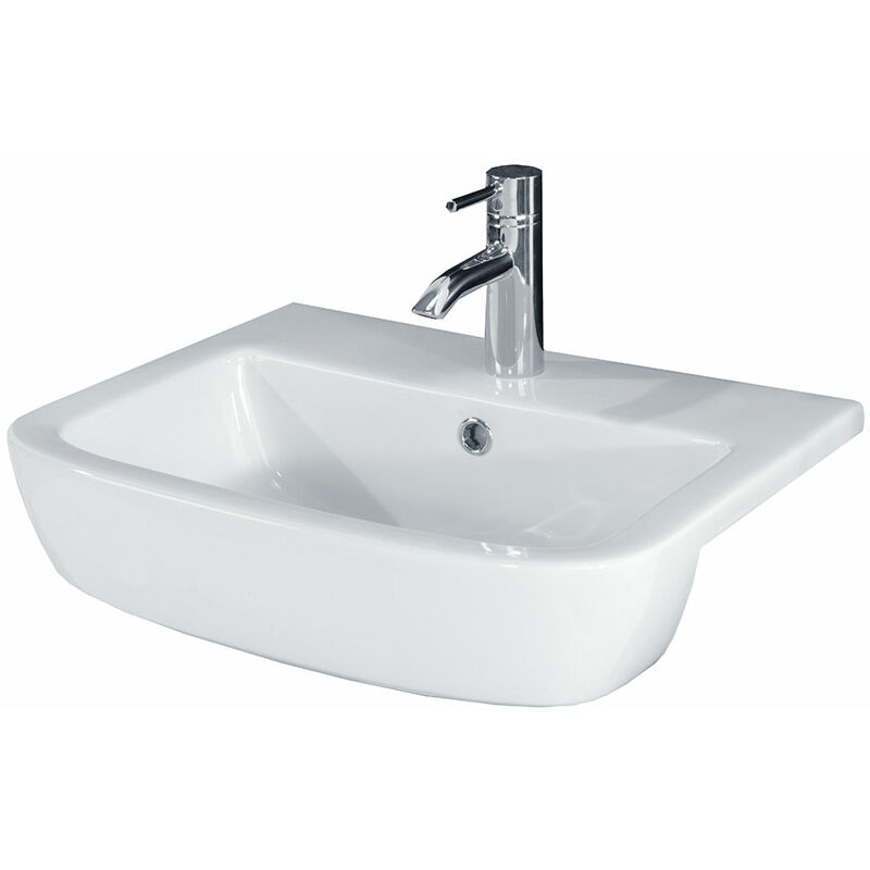 Orchid Semi-Recessed Basin 520mm Wide 1 Tap Hole - Duchy