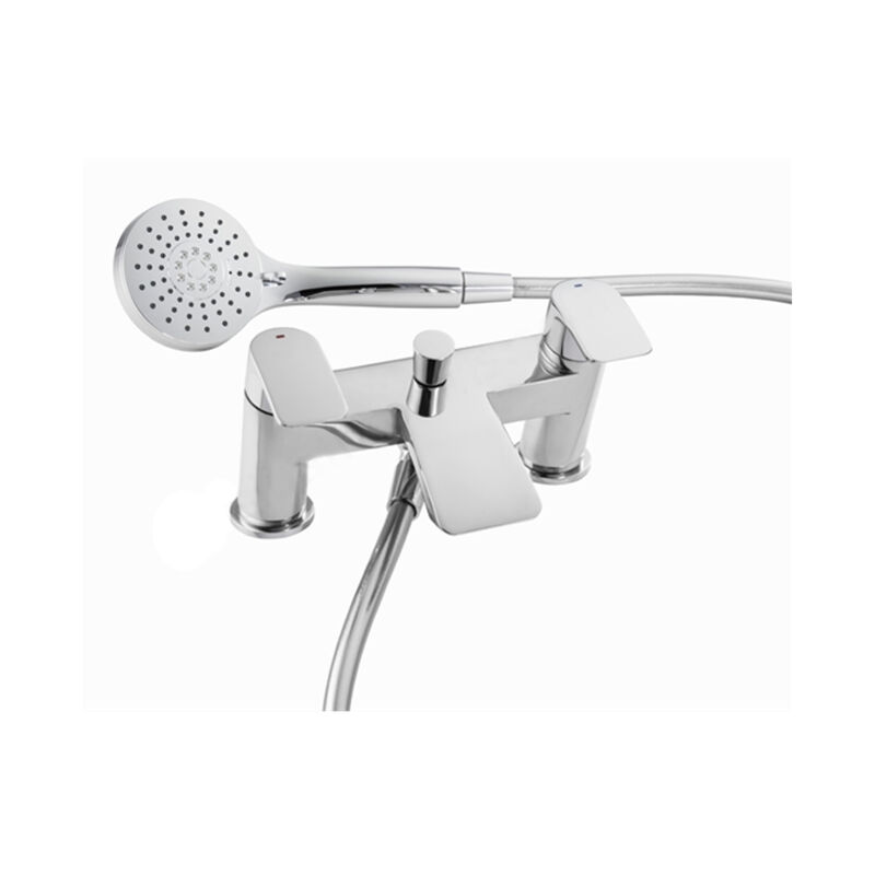 Pisco Pattern Bath Shower Mixer - Chrome - Duchy