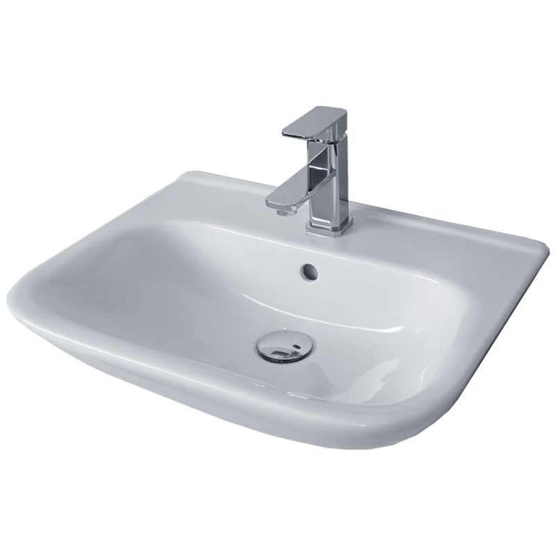 Violet Semi-Recessed Basin 520mm Wide 1 Tap Hole - Duchy