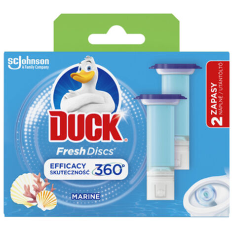 Duck® Fresh Discs® Marine - recharge double pour toilettes au parfum marin 2x36ml
