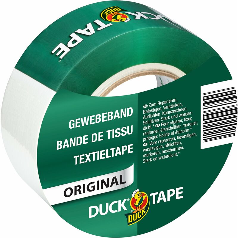 Image of 106 – 02 Original nastro di tessuto per riparare, legare e fissare, 50 mm x 50 m, Bianco - Duck Tape