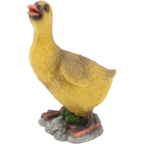 Duck Ornament Resin Animal Figurine Home Decoration Decor Gift for Office Desktop Grey